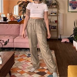Vintage patterned slouchy trousers